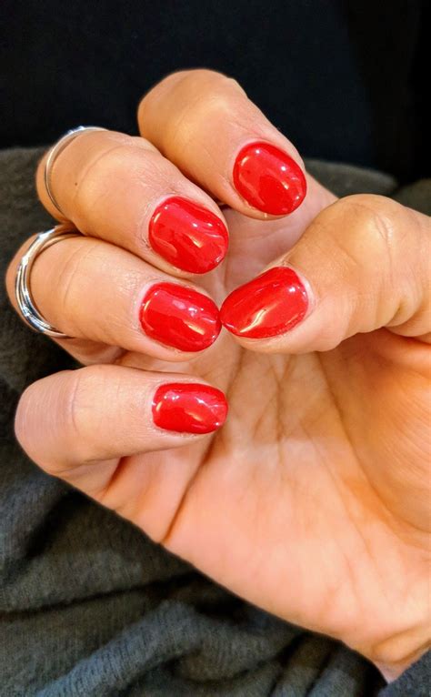 dip powder nails red|More.